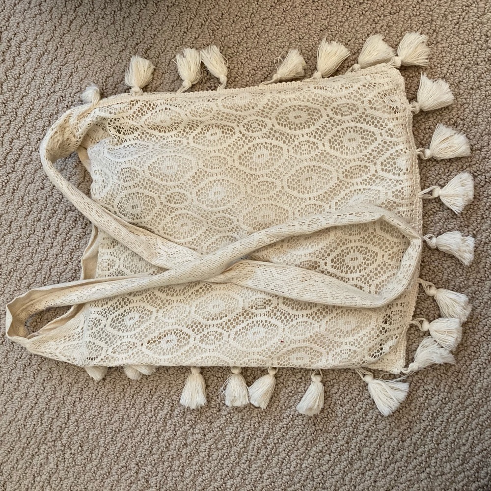 Bohemian Crochet Lace Crossbody Satchel Purse - Picture 2 of 5